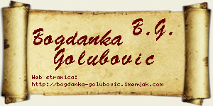 Bogdanka Golubović vizit kartica